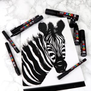 POSCA Paint Marker, PC-1M Extra Fine, Black - Image 3