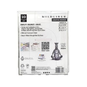 ZEBRA Pen Mildliner Double Ended Highlighter Set, Chisel and Bullet Point Tips, Assorted Neutral and Gentle Ink Colors, 10-Pack (78701) - Image 3