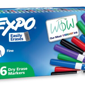 EXPO Dry Erase Markers, Fine Tip, Assorted Colors, 36 Count - Image 1