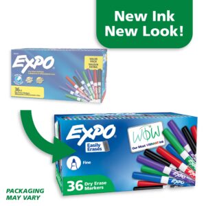 EXPO Dry Erase Markers, Fine Tip, Assorted Colors, 36 Count - Image 3