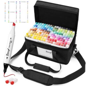 Bianyo 180 Colors Classic Series Alcohol-Based Dual Tip Art Markers for Designing, Drawing, Outlining, and Coloring