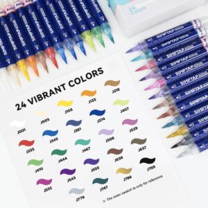 SIMPTAP Top Valve Action Markers, Set of 24 Colors Acrylic Paint Pens Art Supplies for Adults - Image 10