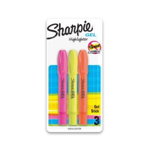 Sharpie Gel Highlighters, Bullet Tip, Assorted Colors, 3 Count - Image 1