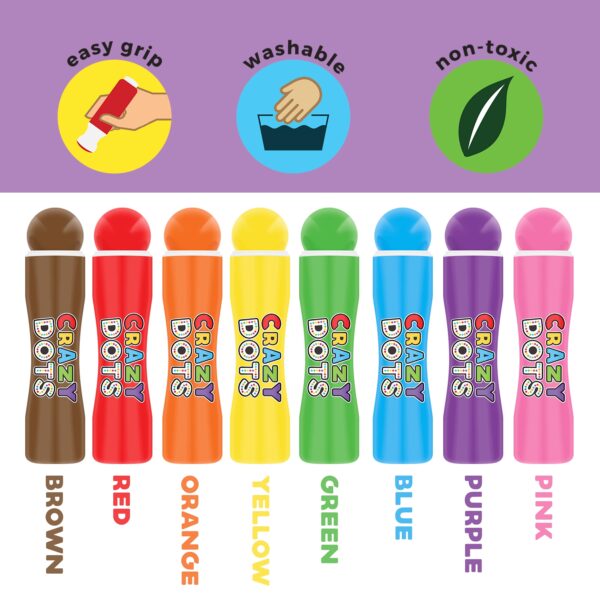 US Art Supply 8 Color Crazy Dots Markers – Washable Paint Marker Daubers