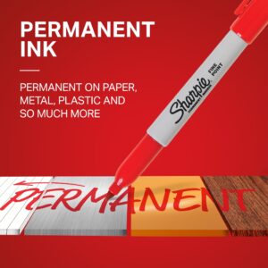 Sharpie Permanent Markers, Fine Point, Red, 36 Count - Image 2