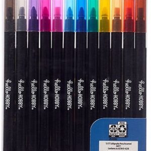 Hello Hobby Multicolor Calligraphy Marker Set, 12 Count Adult - Image 4