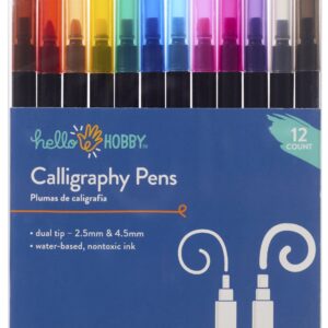 Hello Hobby Multicolor Calligraphy Marker Set, 12 Count Adult - Image 6