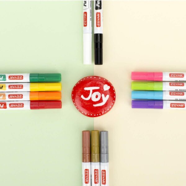 ZEYAR Paint Markers, AP Certified, Extra Fine Point, 18 colors, Permanent & Waterproof ink, Works on Rock, Wood, Glass, Metal and Ceramic and Almost All Surfaces