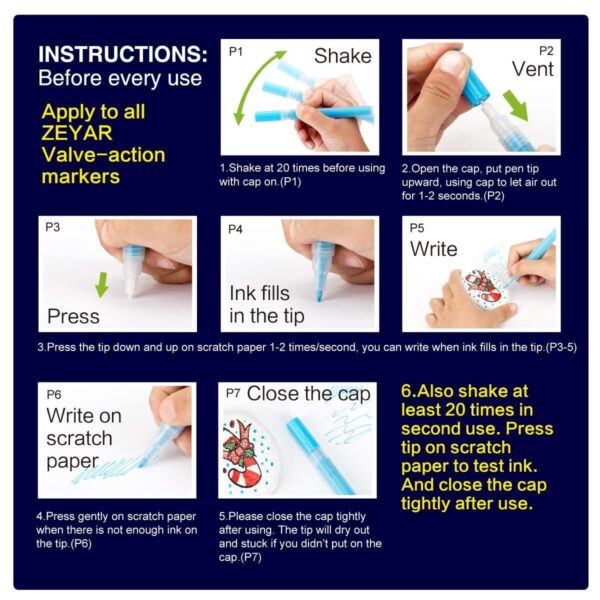 ZEYAR Paint Markers, AP Certified, Extra Fine Point, 18 colors, Permanent & Waterproof ink, Works on Rock, Wood, Glass, Metal and Ceramic and Almost All Surfaces