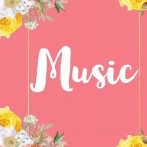 Music: A Pretty Flower One Subject Composition Notebook for Students, Teacher, TAs. The Cute Way To Take Notes and Get Organized Paperback 1074823214 9781074823214 Floral Elephant Press - Image 1