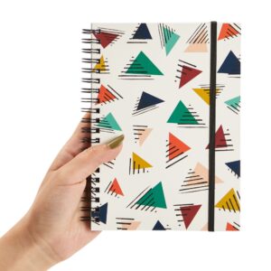 6 Pack 5x7 Spiral Notebooks with Pocket - Small Lined Journals with Elastic Closure for School, Work (6 Designs) - Image 3