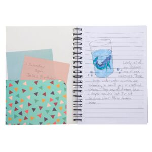 6 Pack 5x7 Spiral Notebooks with Pocket - Small Lined Journals with Elastic Closure for School, Work (6 Designs) - Image 5