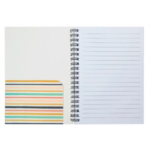6 Pack 5x7 Spiral Notebooks with Pocket - Small Lined Journals with Elastic Closure for School, Work (6 Designs) - Image 8