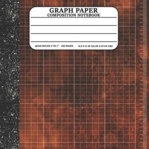 Graph Paper Composition Notebook: Math and Science Lover Graph Paper Cover Watercolor Orange (Quad Ruled 5 squares per inch, 120 pages) Birthday Gifts For Math Lover Teacher, Student Notebook (Paperba