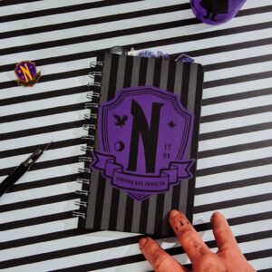 Addams Family Wednesday Nevermore Academy 5-Tab Spiral Notebook With 75 Sheets - Image 5