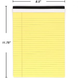emraw canary yellow micro perforated edge legal ruled universal 50 sheets letter size writing pad- 50 ct. 8.5" x 11.75" (pack of 3) - Image 4