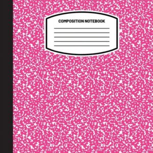 Blank Classic Composition Notebooks (Paperback), 8.5" x 1", Pink Marble, 50 Sheets - Image 1