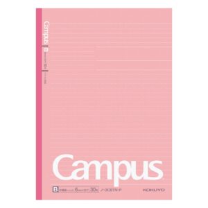 Kokuyo Campus Notebook Pink Cover Dotted Rule Width 6mm No-3CBT-P 30 Pages - Image 1