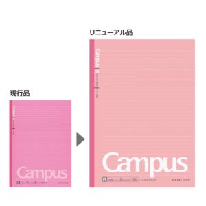 Kokuyo Campus Notebook Pink Cover Dotted Rule Width 6mm No-3CBT-P 30 Pages - Image 2