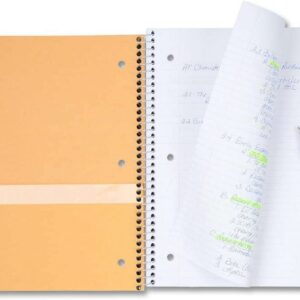 Five Star Spiral Notebook + Study App, 5 Subject, College Ruled Paper, 11″ X 8-1/2″, 200 Sheets, Black, 1 Count (72081)