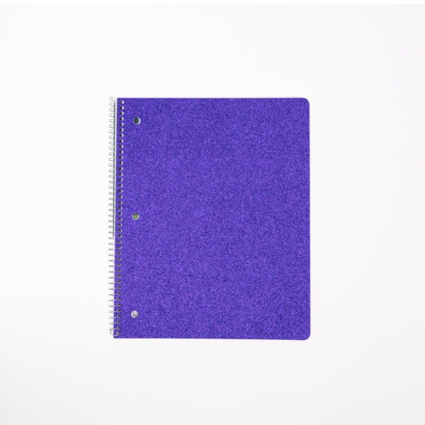 Ecokind by U Style Mess-Proof Glitter 1 Subject Notebook, Wide Rule, 8.5″ x 10.5″, 80 Sheets