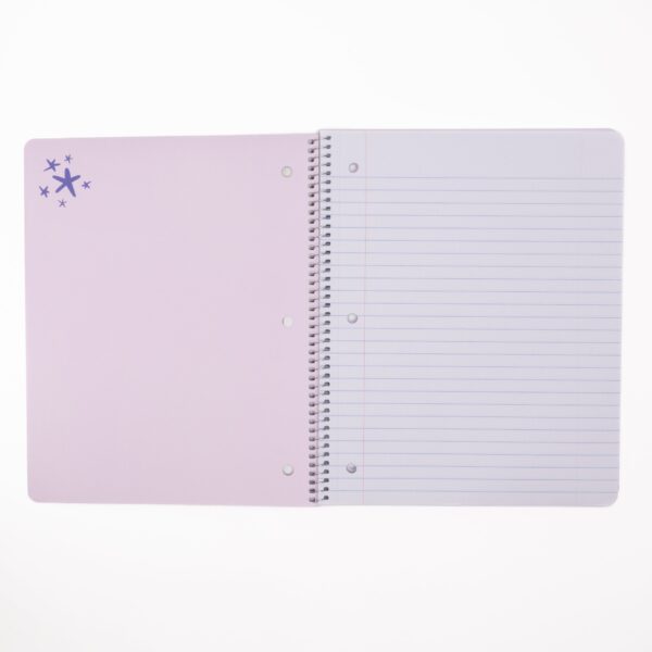 Ecokind by U Style Mess-Proof Glitter 1 Subject Notebook, Wide Rule, 8.5″ x 10.5″, 80 Sheets