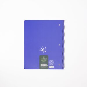Ecokind by U Style Mess-Proof Glitter 1 Subject Notebook, Wide Rule, 8.5″ x 10.5″, 80 Sheets