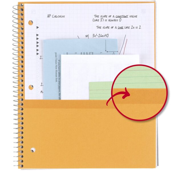 Five Star Spiral Notebook + Study App, 1 Subject, Graph Ruled, 8.5″ x 11″