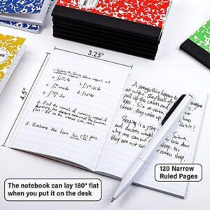 Composition Notebook, Mini Sized 30 Pack 5 Colors Narrow Ruled Mini Composition Books Bulk by Feela, Small Pocket Marble Cute Journal Notebooks, Pocket Sized 4.5 x 3.25 in - Image 3