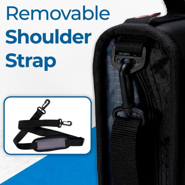 Case-it The Dual 2.0 Zipper Binder – Two 2 Inch D-Rings – 5 Subject File Folder – Multiple Pockets – 800 Sheet Capacity – Comes with Shoulder Strap – Blue Dual-301