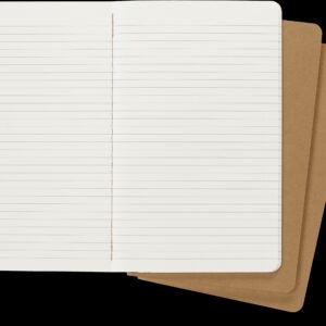 Moleskine Cahier Journals (Set of 3), Large (5″ x 8.25″), Ruled, Kraft Brown