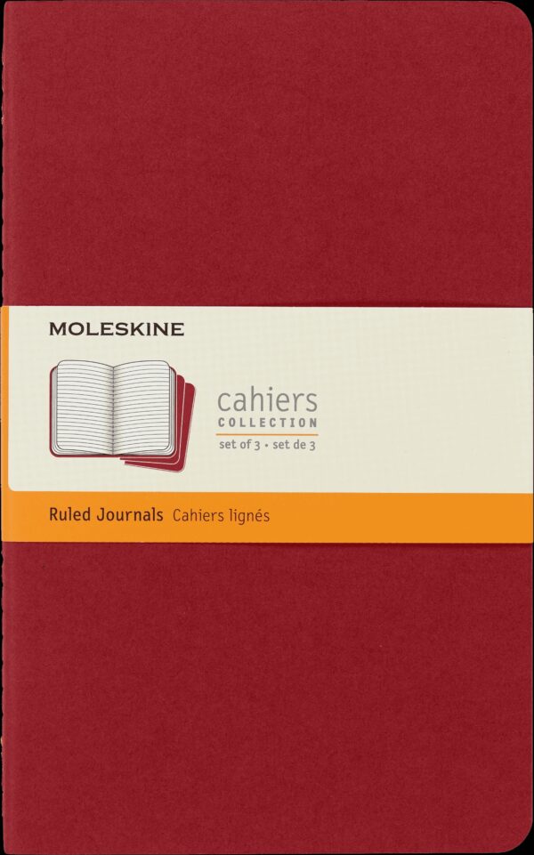 Moleskine Cahier Journals (Set of 3), Large (5″ x 8.25″), Ruled, Kraft Brown