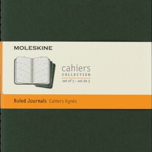 Moleskine Cahier Journals (Set of 3), Large (5″ x 8.25″), Ruled, Kraft Brown