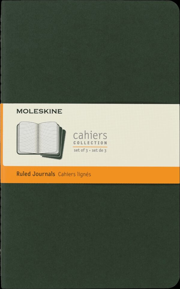 Moleskine Cahier Journals (Set of 3), Large (5″ x 8.25″), Ruled, Kraft Brown