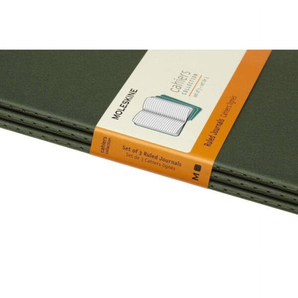 Moleskine Cahier Journals (Set of 3), Large (5″ x 8.25″), Ruled, Kraft Brown