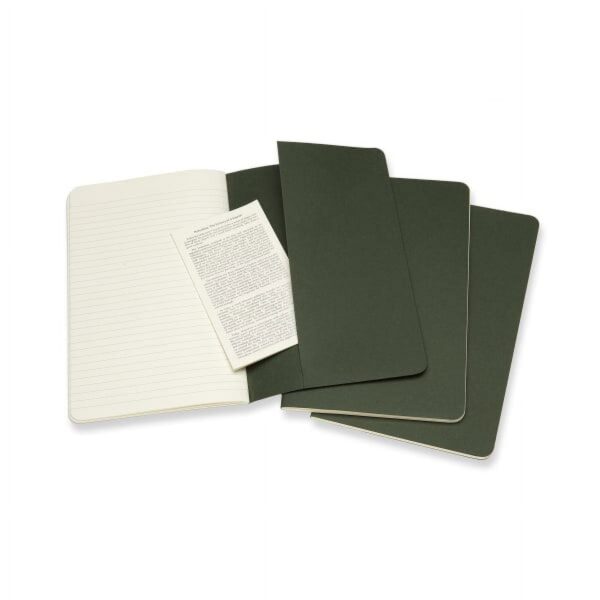 Moleskine Cahier Journals (Set of 3), Large (5″ x 8.25″), Ruled, Kraft Brown