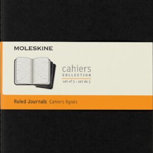 Moleskine Cahier Journals (Set of 3), Large (5″ x 8.25″), Ruled, Kraft Brown