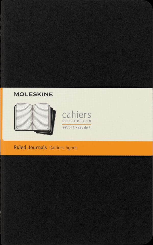 Moleskine Cahier Journals (Set of 3), Large (5″ x 8.25″), Ruled, Kraft Brown