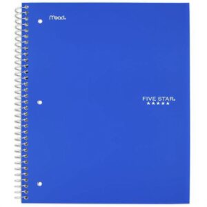 Five Star Spiral Notebook, 2 Subject, College Ruled Paper, 120 Sheets, 11" x 8-1/2", Color may vary - Image 4