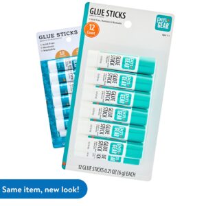 Pen+Gear All Purpose Glue Sticks, Washable, White, PVP, 12 Count, 6g, Dry in 3 Min