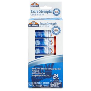 Elmer’s Extra-Strength Office Glue Sticks, 0.28 Oz, 24 Ct