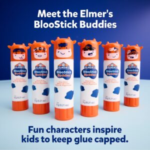 Elmer's BlooStick Buddies Glue Sticks, Disappearing Blue, 6g, 4 Count - Image 9
