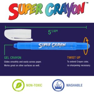 U.S. Art Supply Super Crayons Set of 36 Colors - Smooth Easy Glide Gel Crayons - Bright, Blendable and Washable - Image 4