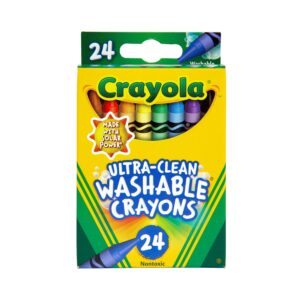 Crayola Ultra-Clean Washable Crayons, 24 Ct, School Supplies for Kids, Classroom Must Haves for Teachers, Gifts, Ages 3+