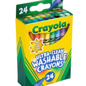 Crayola Ultra-Clean Washable Crayons, 24 Ct, School Supplies for Kids, Classroom Must Haves for Teachers, Gifts, Ages 3+