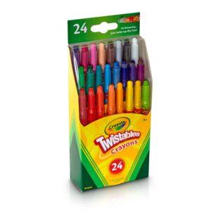 Crayola Twistables Mini Crayon Set, 24 Ct, Back to School Supplies, Multi-Color