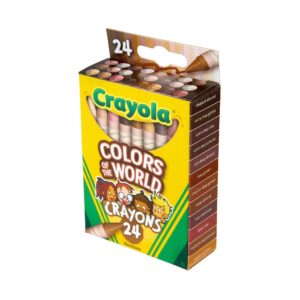 Crayola Colors of the World Crayons, 24 Ct, Back to School Supplies, Teacher Supplies, Child