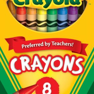Crayola Classic Crayons, Back to School Supplies for Kids, 8 Ct, Art Supplies