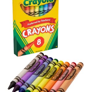 Crayola Classic Crayons, Back to School Supplies for Kids, 8 Ct, Art Supplies