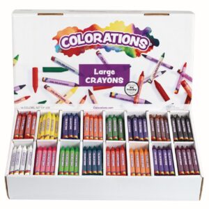 Colorations Large Crayons, 16 Colors, Value Pack – Set of 400